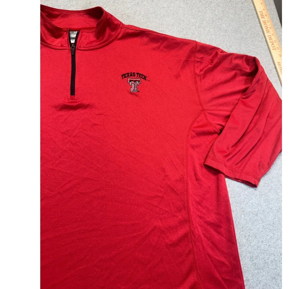 Knights Apparel Quarter Zip Mens 2XL Red Texas Tech Red Raiders Pullover‎